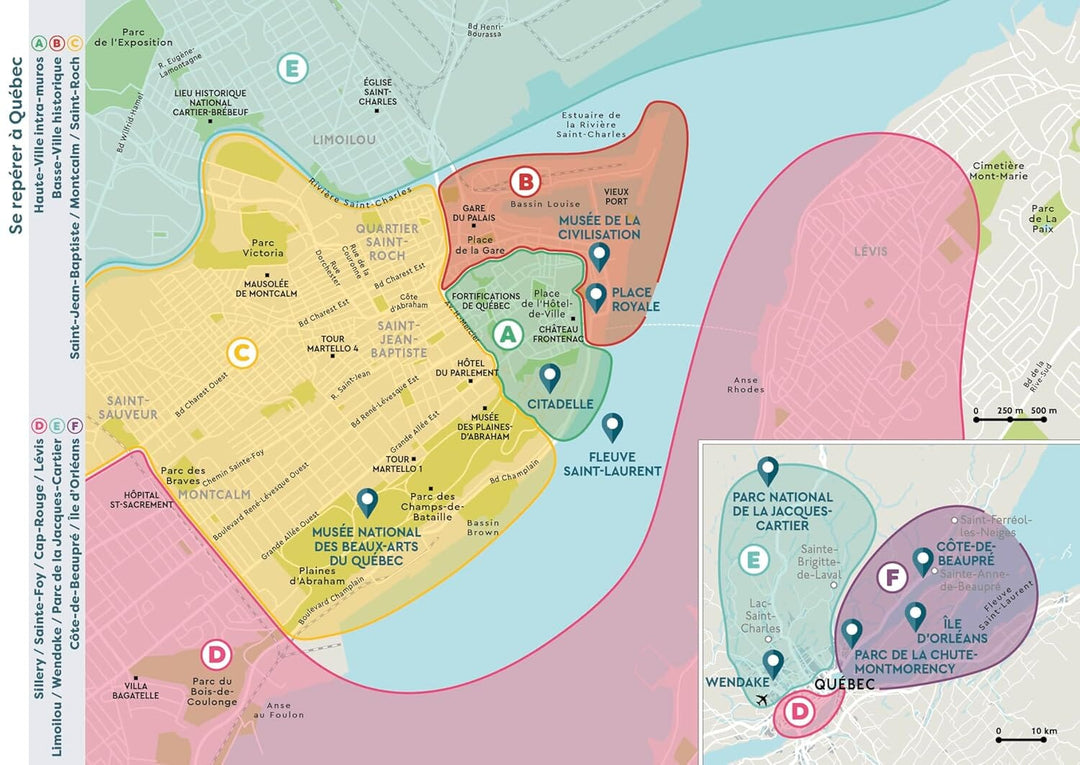 Plan détaillé - Ville de Québec | Cartoville guide de voyage Gallimard 