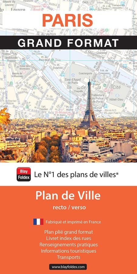 Plan plié grand format - Paris | Blay Foldex carte pliée Blay Foldex 
