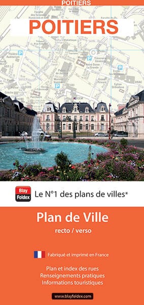 Poitiers, Vienne - Plan de ville | Blay Foldex carte pliée Blay Foldex 