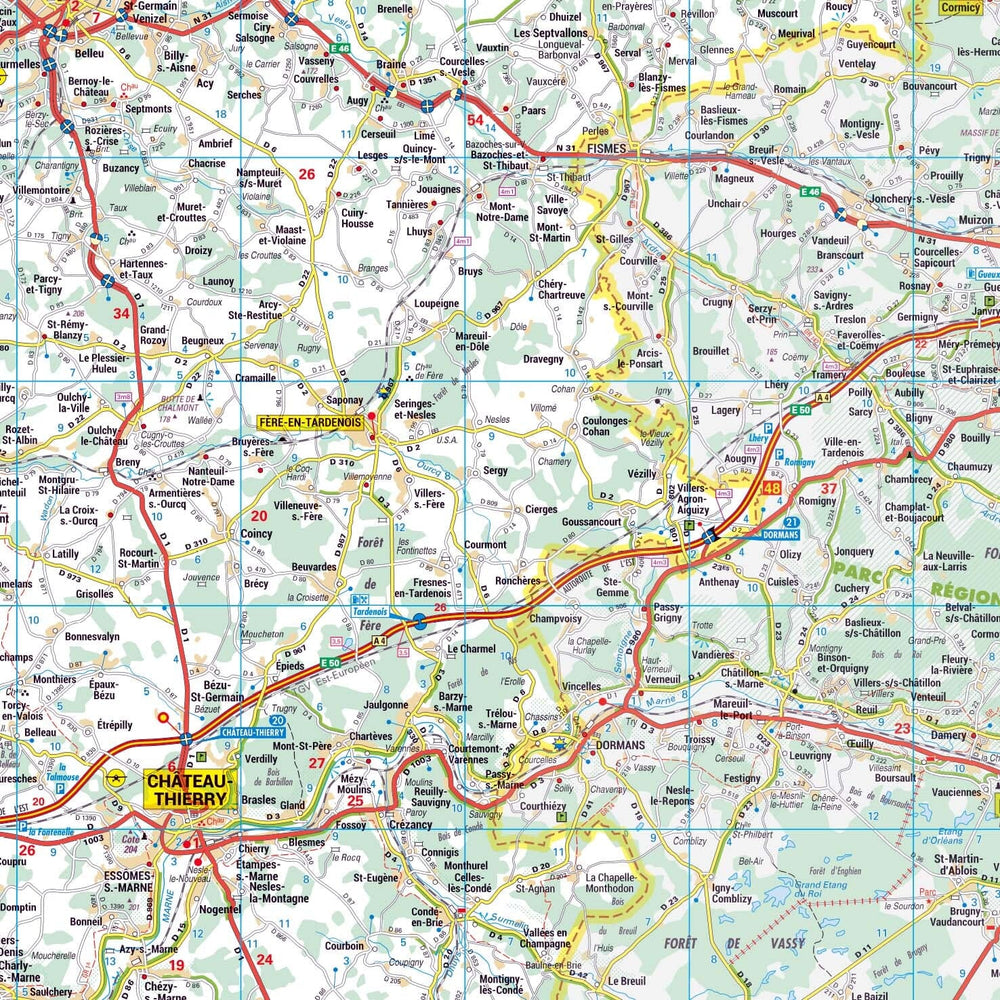 Poster - Aisne (119 x 85 cm) | Blay Foldex carte murale hors dimensions Blay Foldex 