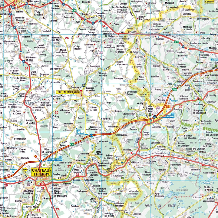 Poster - Aisne (119 x 85 cm) | Blay Foldex carte murale hors dimensions Blay Foldex 