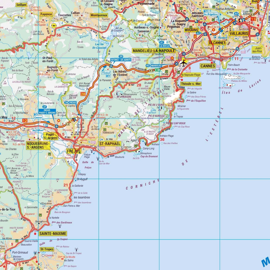 Poster - Alpes-Maritimes (119 x 85 cm) | Blay Foldex carte murale hors dimensions Blay Foldex 