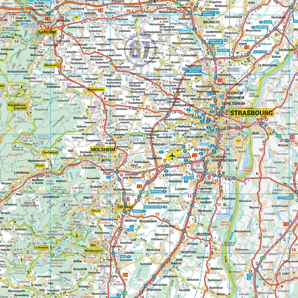 Poster - Alsace (51 x 95 cm) | Blay Foldex carte murale hors dimensions Blay Foldex 