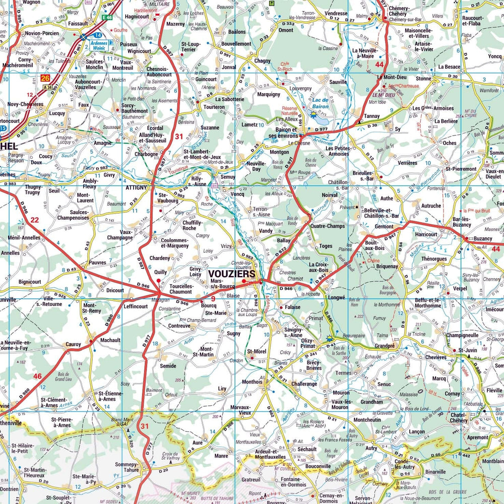 Poster - Ardennes (119 x 85 cm) | Blay Foldex carte murale hors dimensions Blay Foldex 