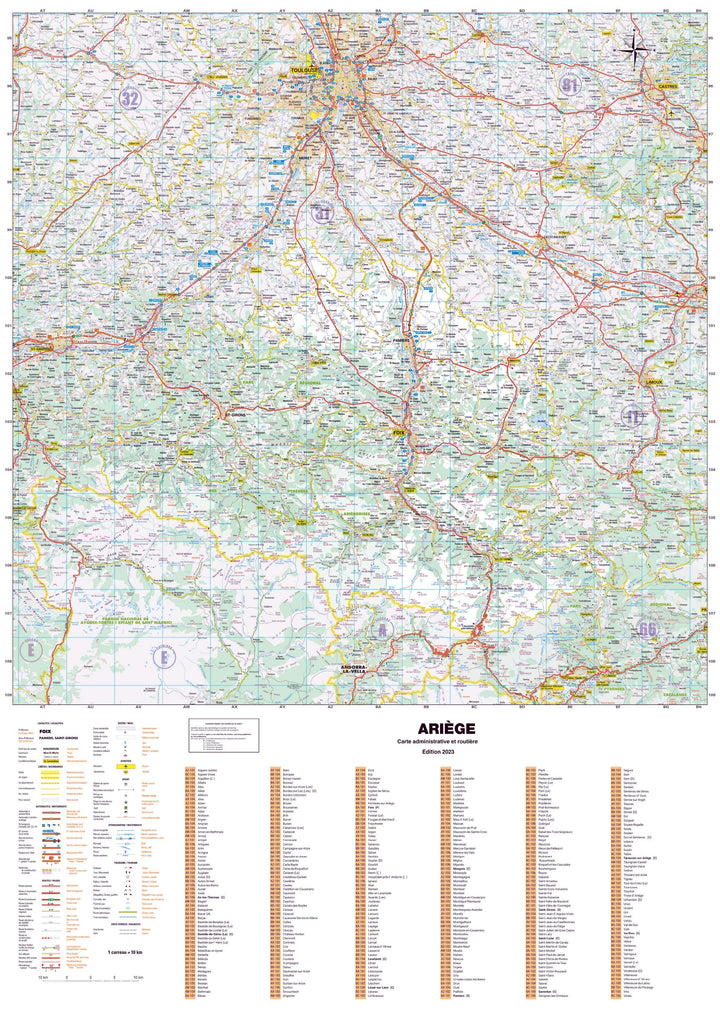 Poster - Ariège (119 x 85 cm) | Blay Foldex carte murale hors dimensions Blay Foldex 