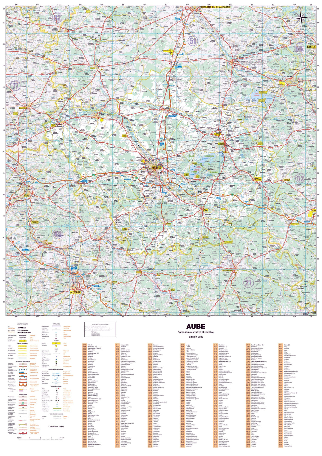 Poster - Aube (119 x 85 cm) | Blay Foldex carte murale hors dimensions Blay Foldex 