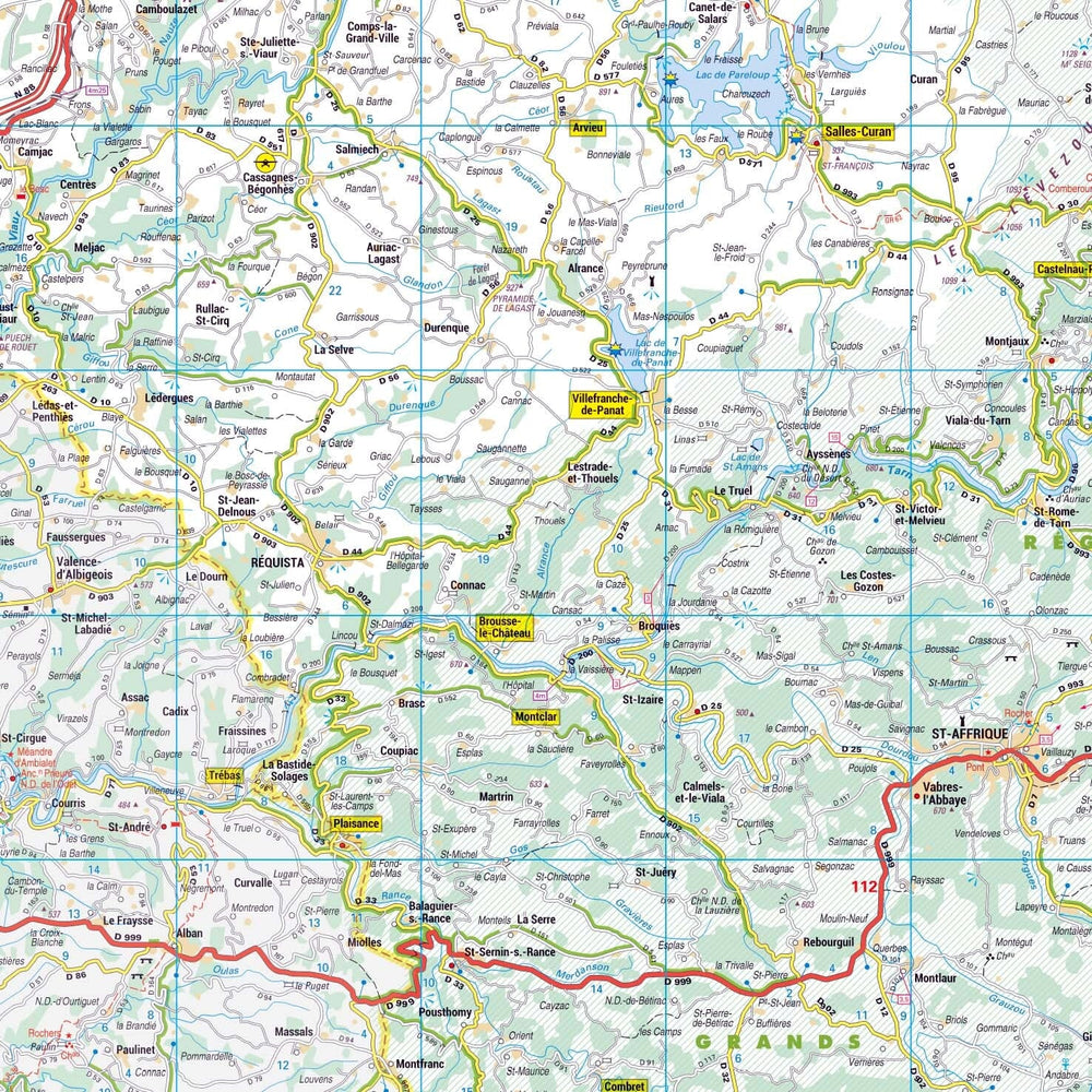 Poster - Aveyron (119 x 85 cm) | Blay Foldex carte murale hors dimensions Blay Foldex 