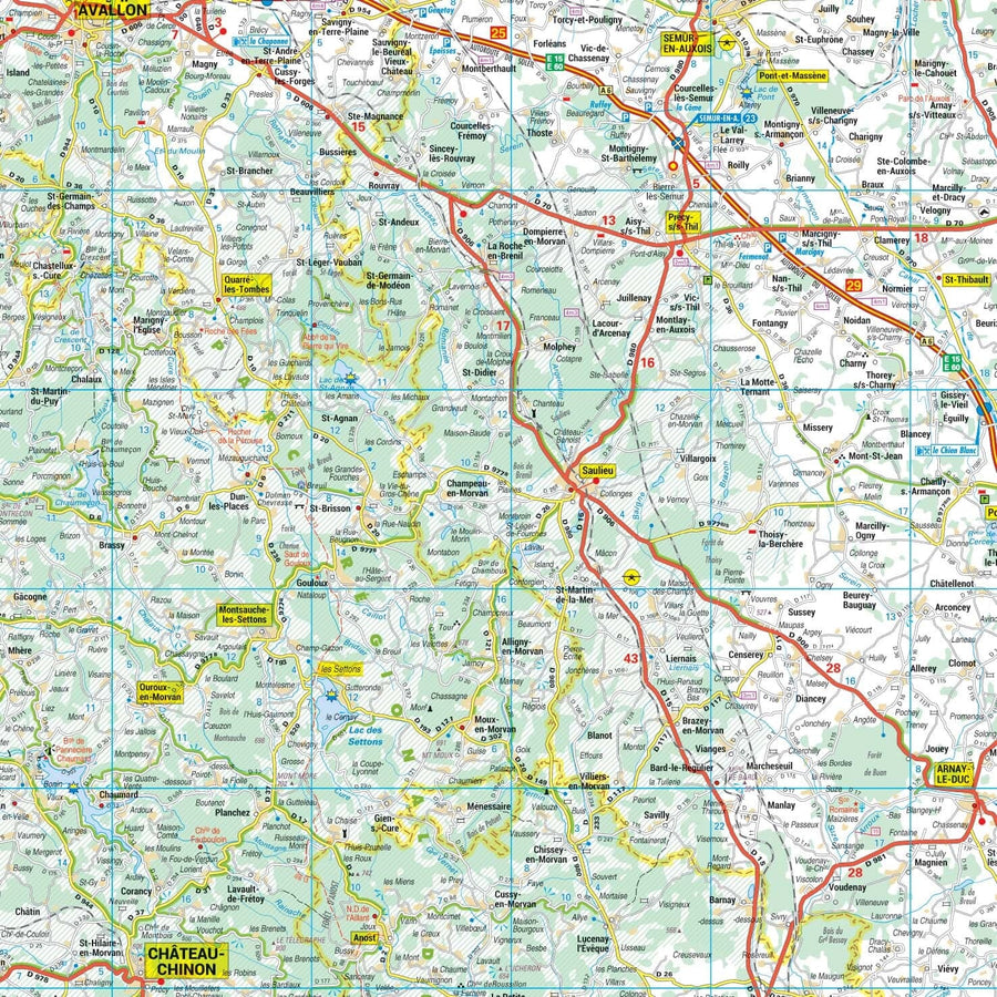 Poster - Bourgogne (105 x 127 cm) | Blay Foldex carte murale hors dimensions Blay Foldex 