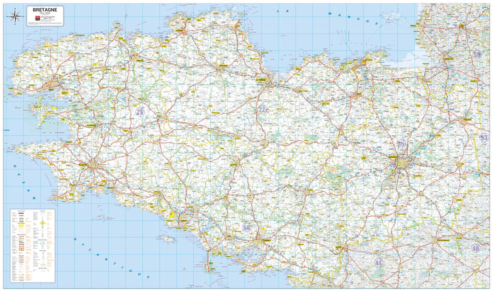 Poster - Bretagne (145 × 86 cm) | Blay Foldex carte murale hors dimensions Blay Foldex 