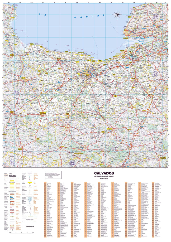 Poster - Calvados (119 x 85 cm) | Blay Foldex carte murale hors dimensions Blay Foldex 