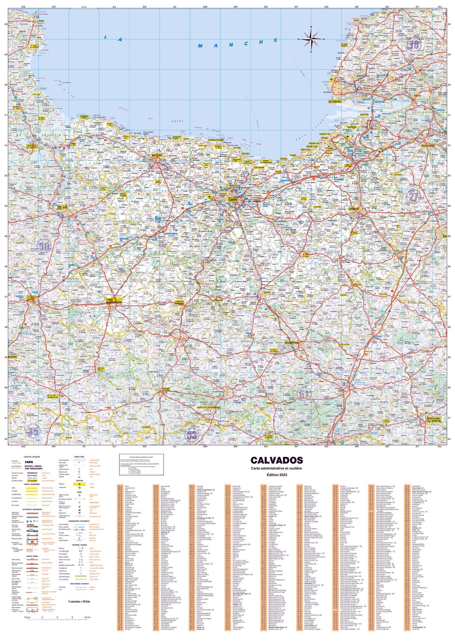 Poster - Calvados (119 x 85 cm) | Blay Foldex carte murale hors dimensions Blay Foldex 