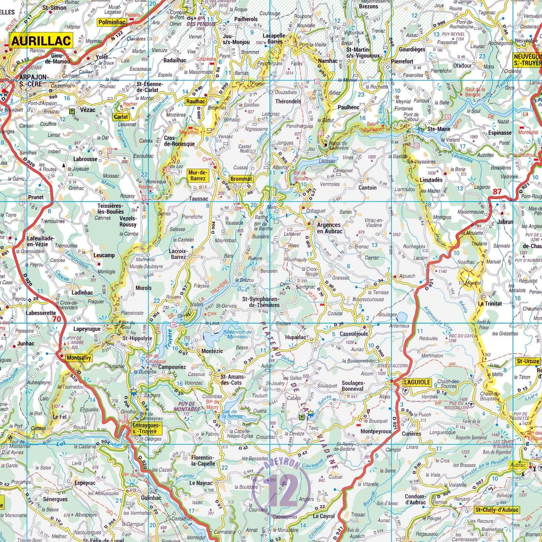 Poster - Cantal (119 x 85 cm) | Blay Foldex carte murale hors dimensions Blay Foldex 