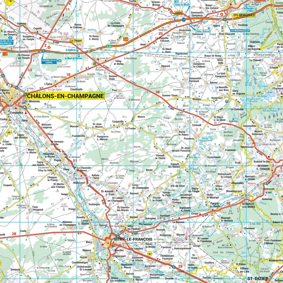 Poster - Champagne-Ardenne (98 × 148 cm) | Blay Foldex carte murale hors dimensions Blay Foldex 