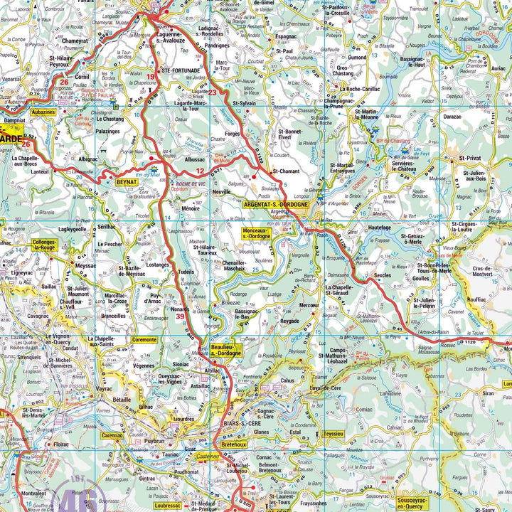 Poster - Corrèze (119 x 85 cm) | Blay Foldex carte murale hors dimensions Blay Foldex 