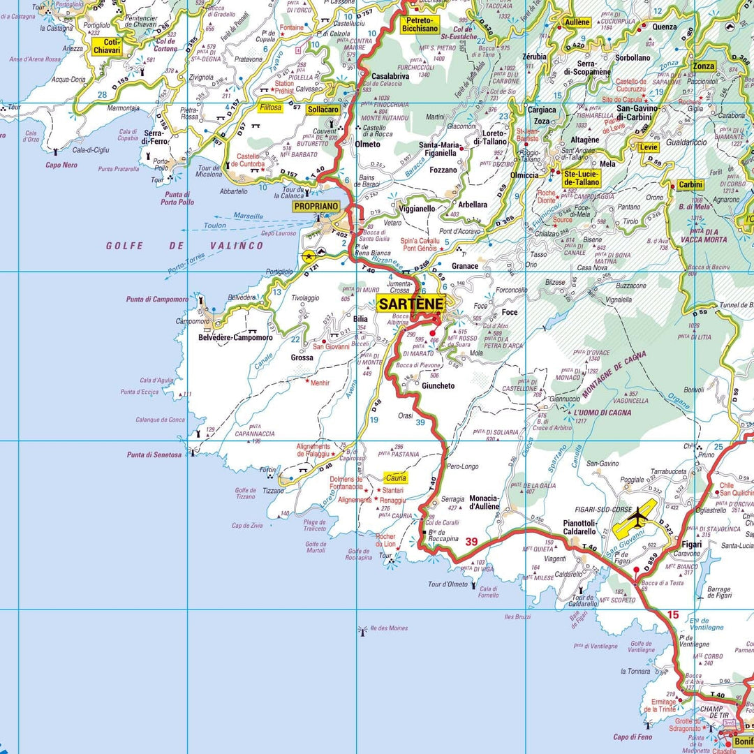 Poster - Corse-du-Sud (119 x 85 cm) | Blay Foldex carte murale hors dimensions Blay Foldex 