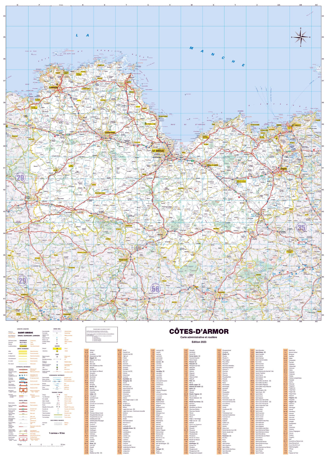 Poster - Côtes-d'Armor (119 x 85 cm) | Blay Foldex carte murale hors dimensions Blay Foldex 