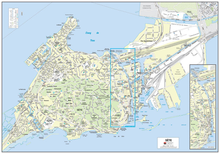 Poster de ville - Sète (100 x 70 cm) | Blay Foldex carte murale hors dimensions Blay Foldex 
