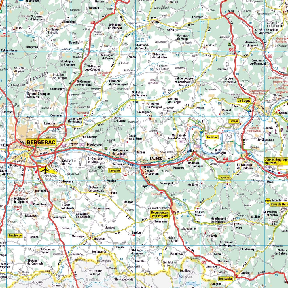 Poster - Dordogne (119 x 85 cm) | Blay Foldex carte murale hors dimensions Blay Foldex 