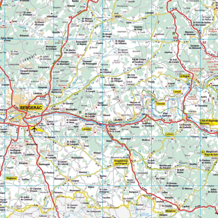 Poster - Dordogne (119 x 85 cm) | Blay Foldex carte murale hors dimensions Blay Foldex 