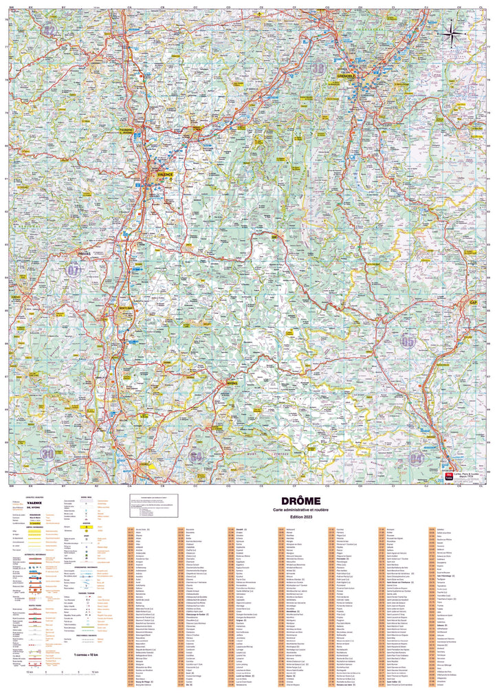 Poster - Drôme (119 x 85 cm) | Blay Foldex carte murale hors dimensions Blay Foldex 