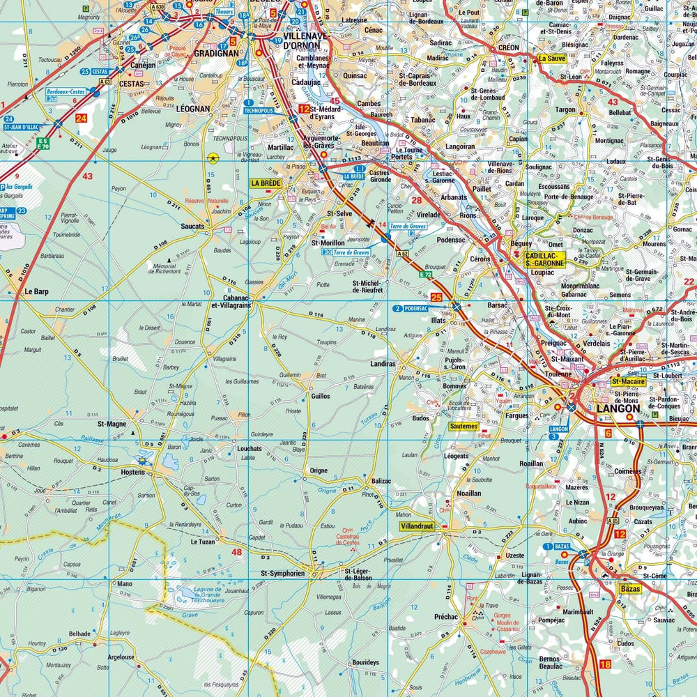 Poster - Gironde (119 x 85 cm) | Blay Foldex carte murale hors dimensions Blay Foldex 