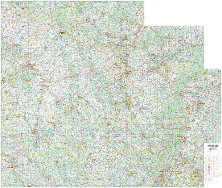 Poster - Grand Est (178 × 150 cm) | Blay Foldex carte murale hors dimensions Blay Foldex 