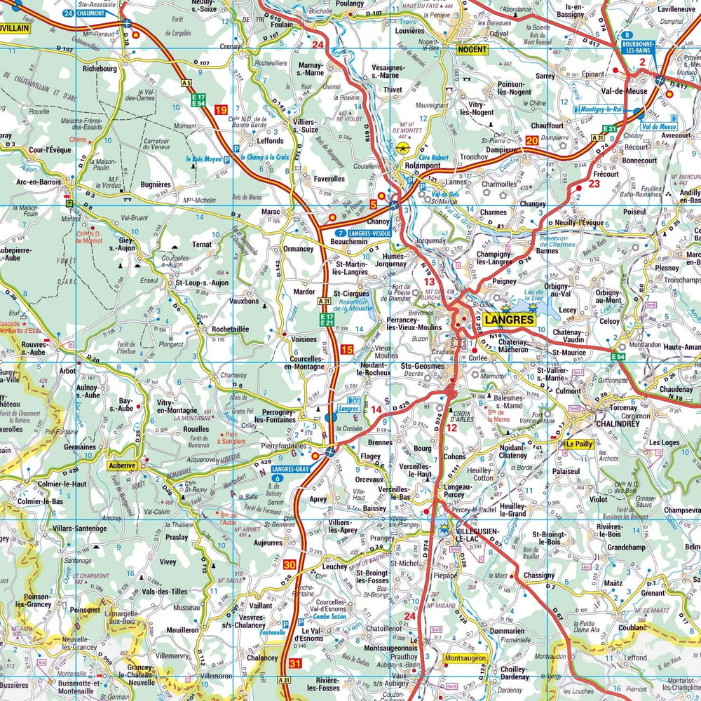 Poster - Haute-Marne (119 x 85 cm) | Blay Foldex carte murale hors dimensions Blay Foldex 