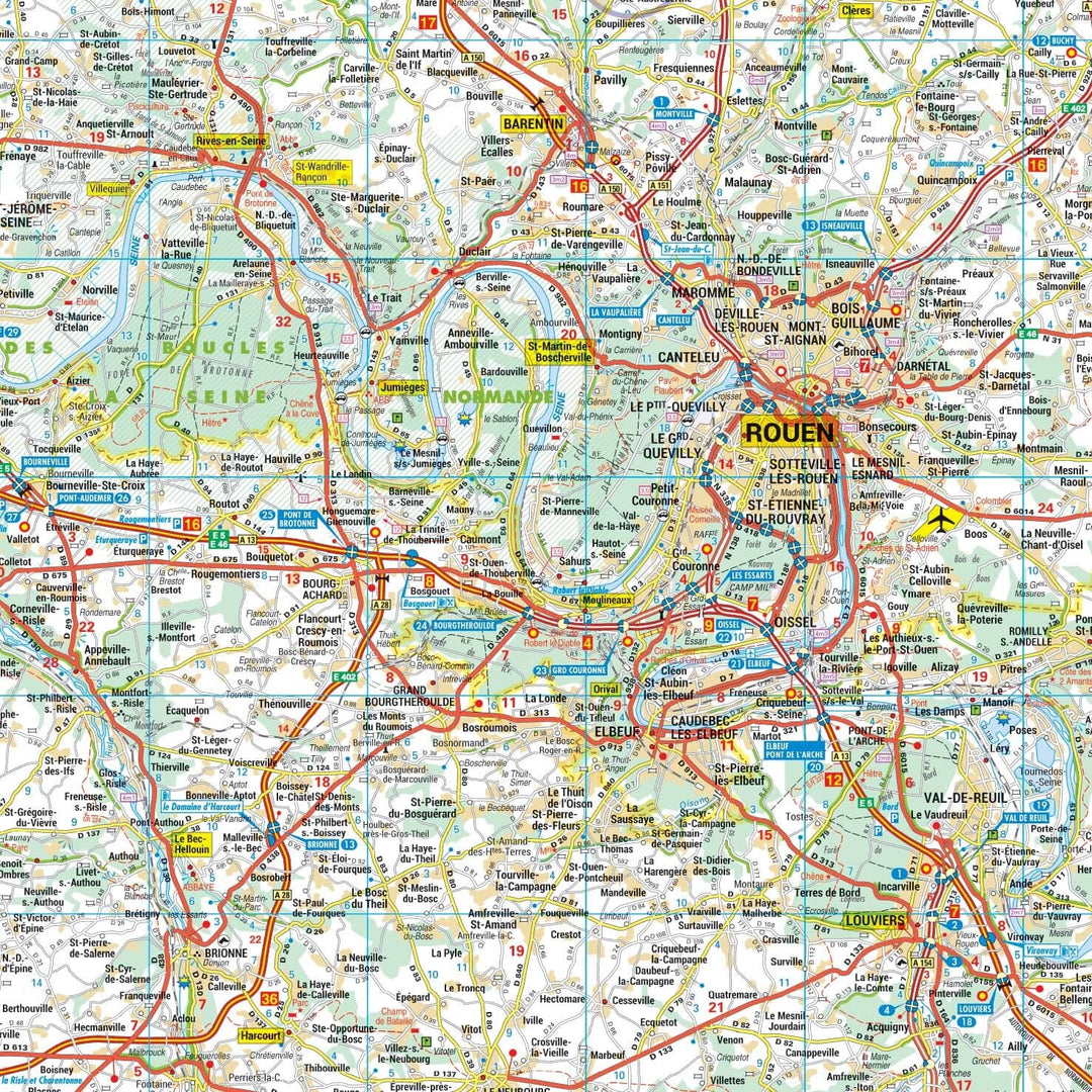 Poster - Haute-Normandie (82 × 82 cm) | Blay Foldex carte murale hors dimensions Blay Foldex 