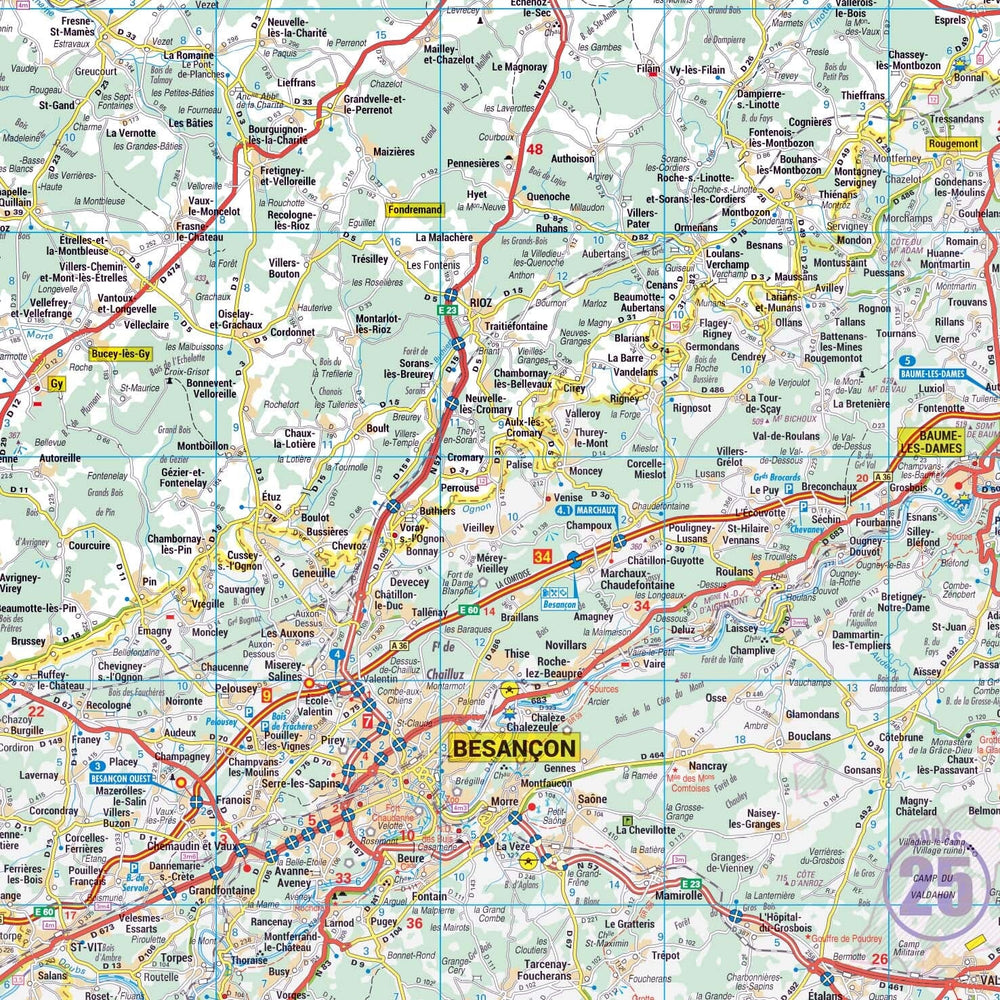 Poster - Haute-Saône (119 x 85 cm) | Blay Foldex carte murale hors dimensions Blay Foldex 
