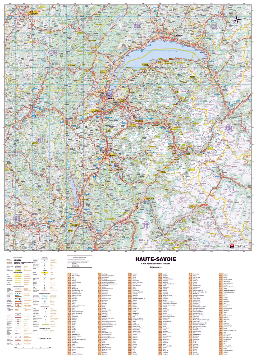 Poster - Haute-Savoie (119 x 85 cm) | Blay Foldex carte murale hors dimensions Blay Foldex 
