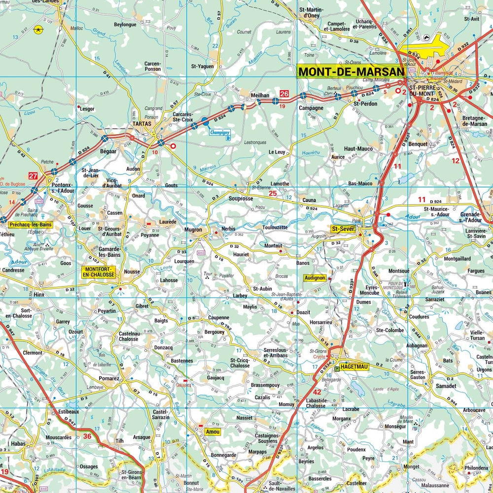 Poster - Landes (119 x 85 cm) | Blay Foldex carte murale hors dimensions Blay Foldex 