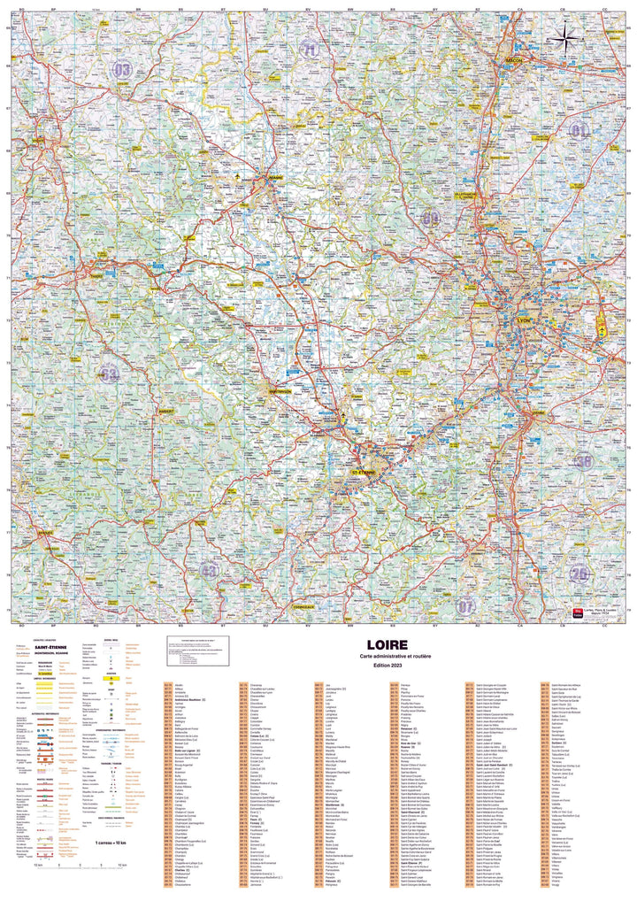 Poster - Loire (119 x 85 cm) | Blay Foldex carte murale hors dimensions Blay Foldex 