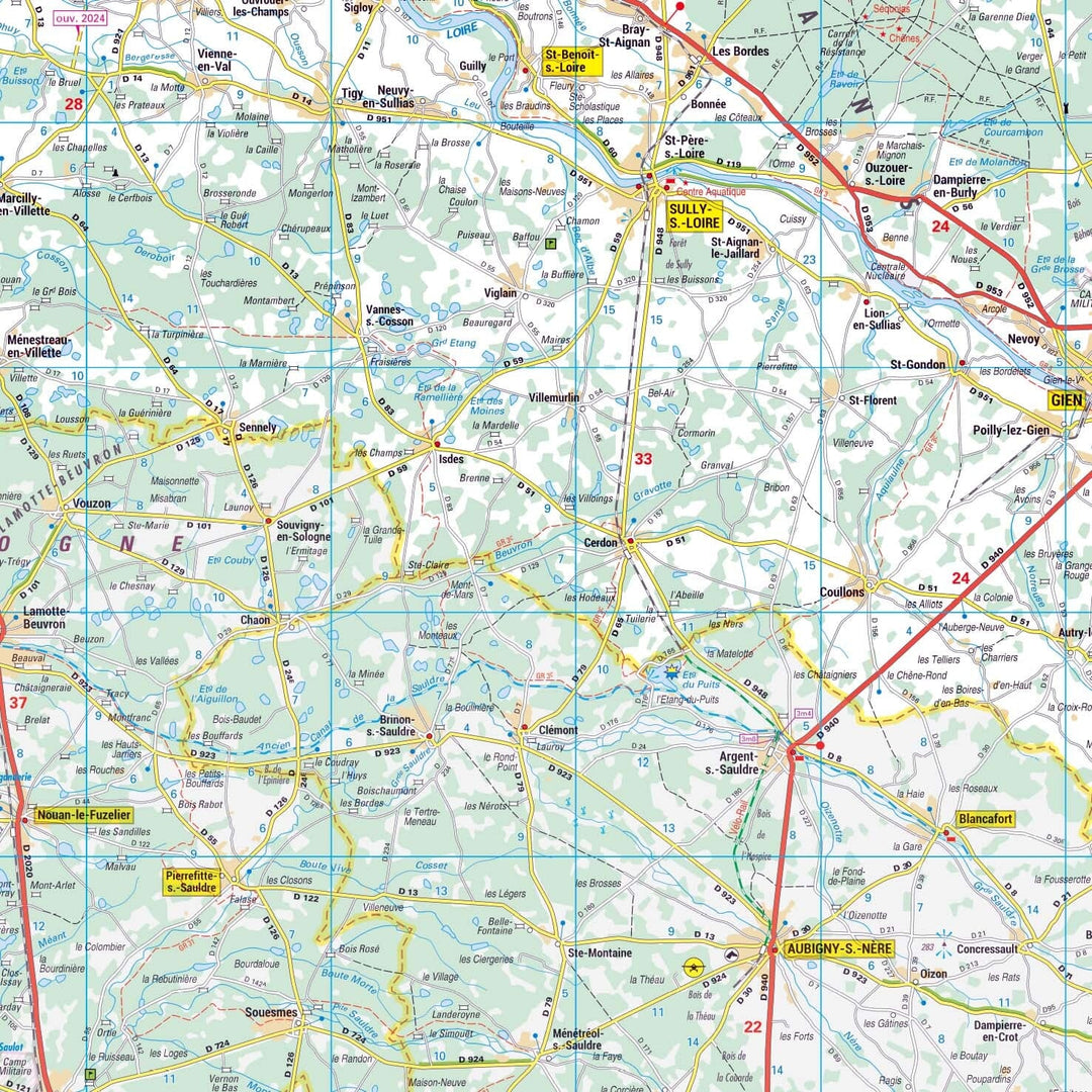 Poster - Loiret (119 x 85 cm) | Blay Foldex carte murale hors dimensions Blay Foldex 