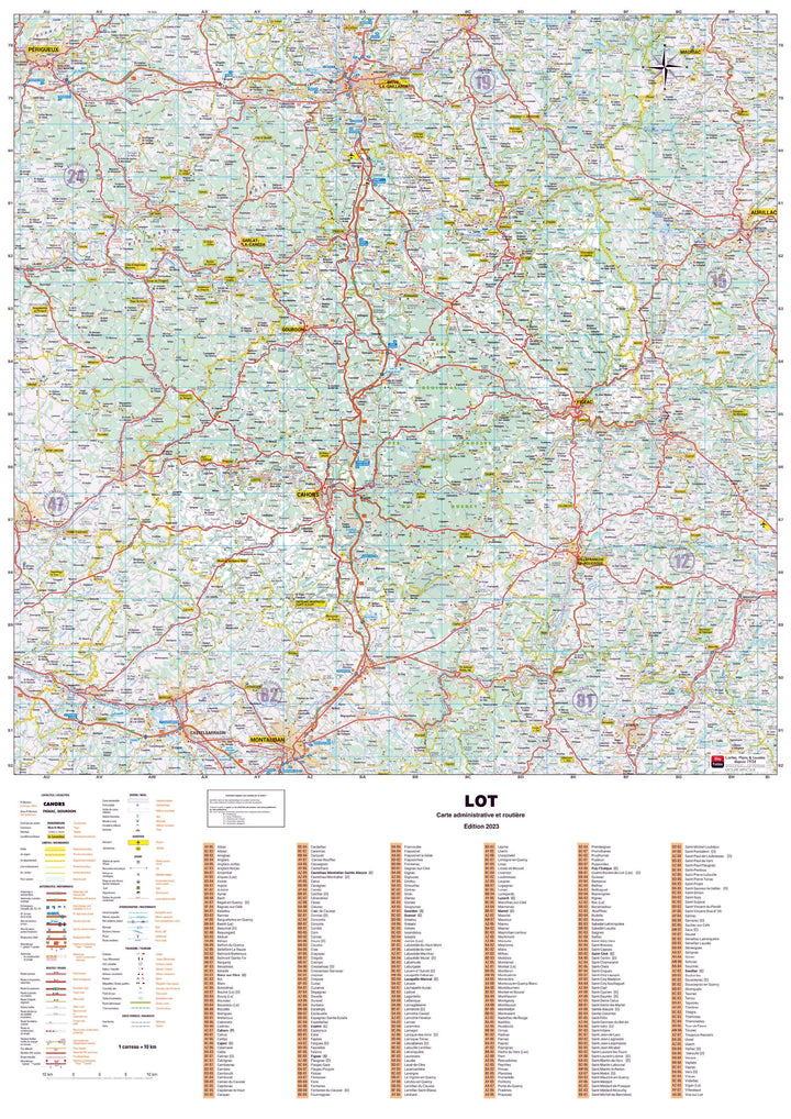Poster - Lot (119 x 85 cm) | Blay Foldex carte murale hors dimensions Blay Foldex 
