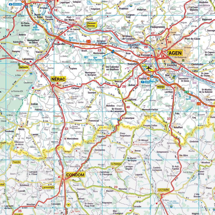Poster - Lot-et-Garonne (119 x 85 cm) | Blay Foldex carte murale hors dimensions Blay Foldex 