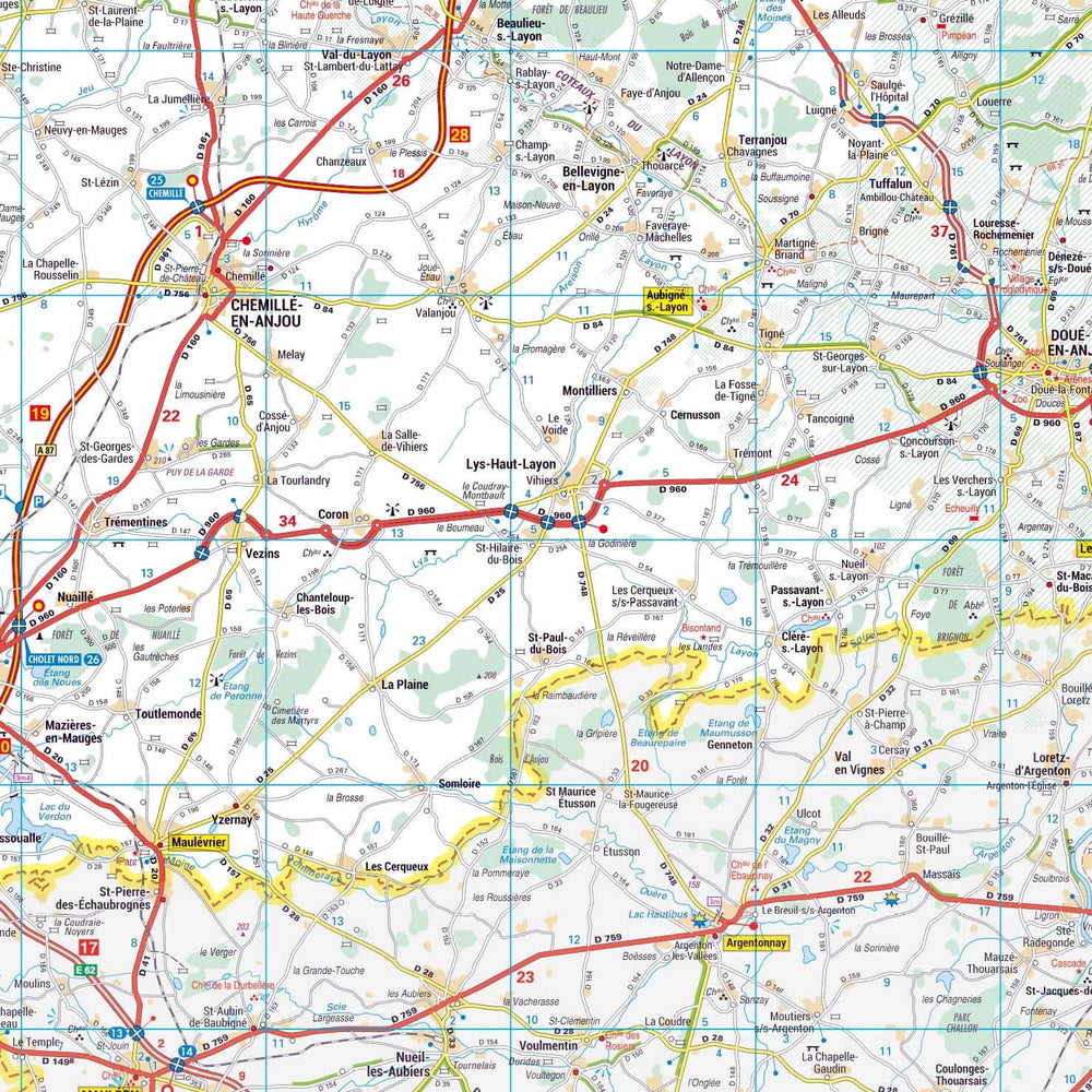 Poster - Maine-et-Loire (119 x 85 cm) | Blay Foldex carte murale hors dimensions Blay Foldex 