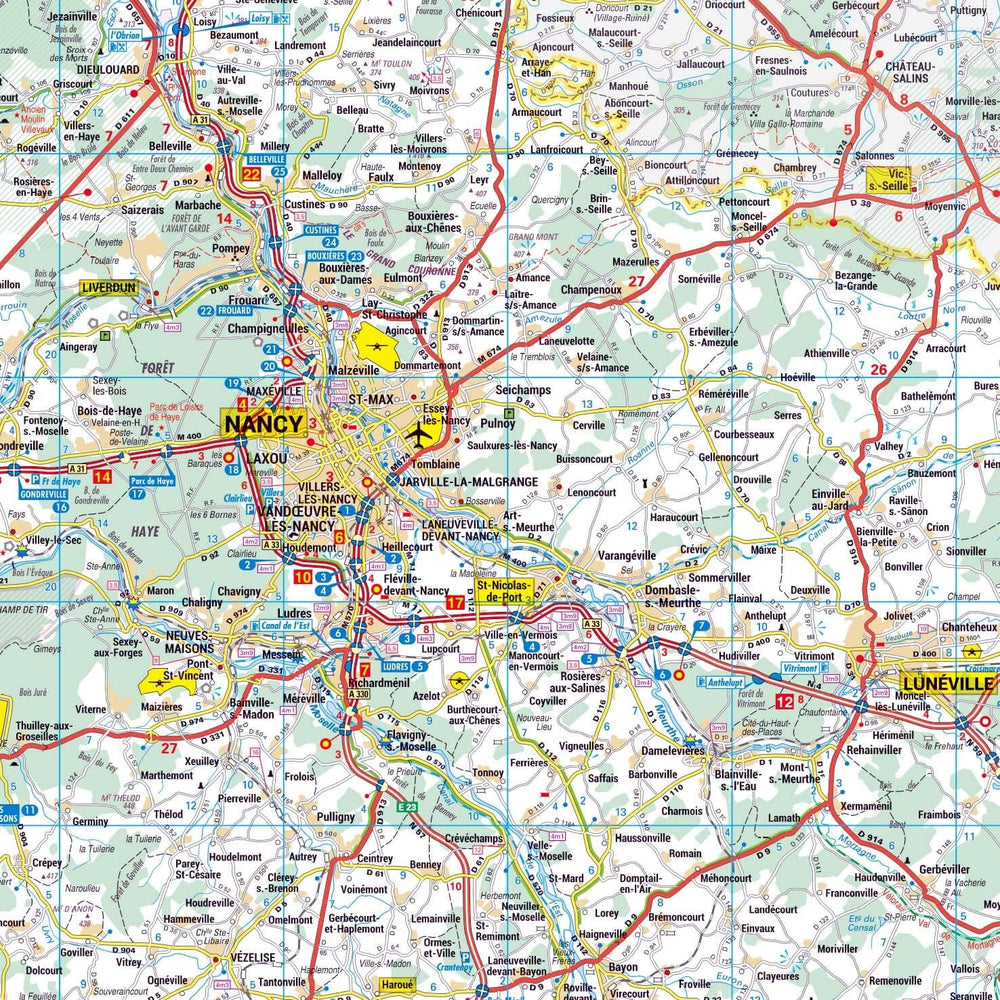 Poster - Meurthe-et-Moselle (119 x 85 cm) | Blay Foldex carte murale hors dimensions Blay Foldex 