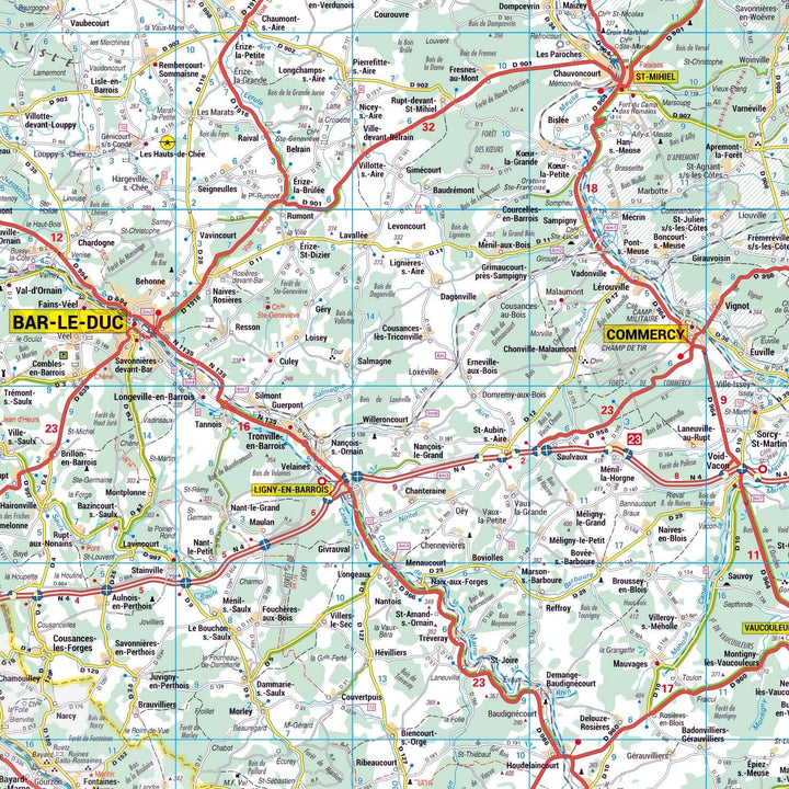 Poster - Meuse (119 x 85 cm) | Blay Foldex carte murale hors dimensions Blay Foldex 
