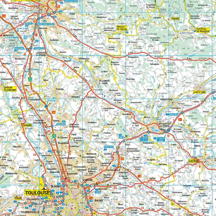 Poster - Midi-Pyrénées (158 × 142 cm) | Blay Foldex carte murale hors dimensions Blay Foldex 