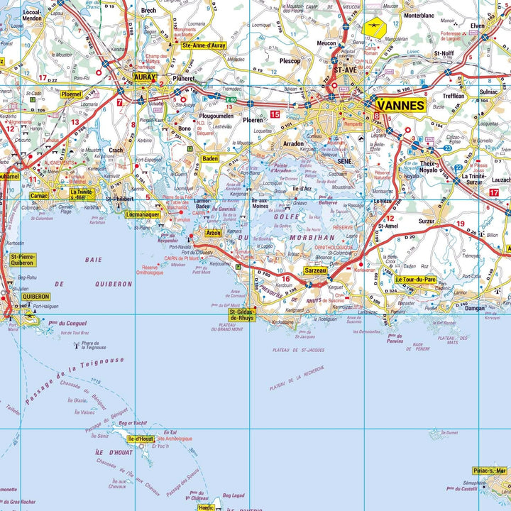 Poster - Morbihan (119 x 85 cm) | Blay Foldex carte murale hors dimensions Blay Foldex 