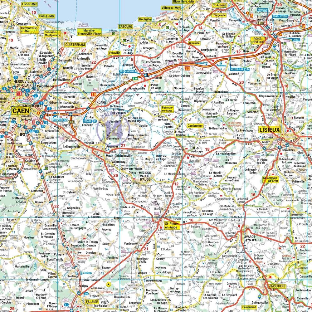 Poster - Normandie (140 × 109 cm) | Blay Foldex carte murale hors dimensions Blay Foldex 