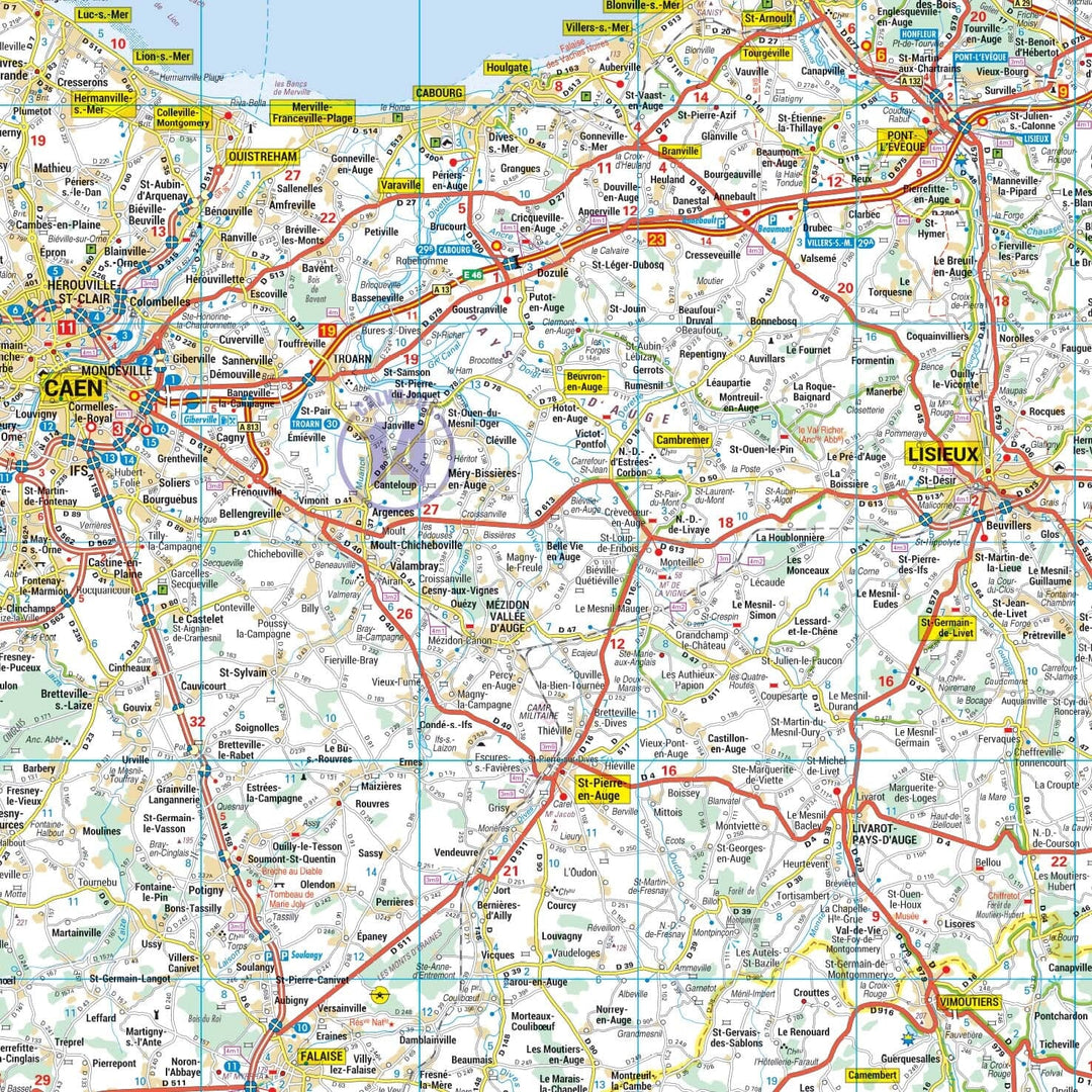 Poster - Normandie (140 × 109 cm) | Blay Foldex carte murale hors dimensions Blay Foldex 