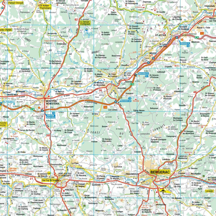 Poster - Nouvelle-Aquitaine (182 × 248 cm) | Blay Foldex carte murale hors dimensions Blay Foldex 