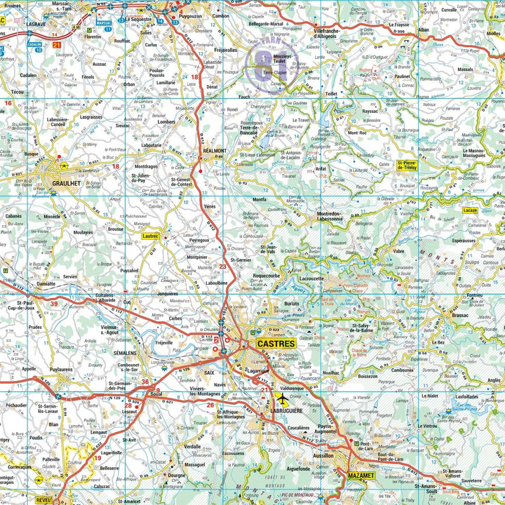 Poster - Occitanie (208 × 150 cm) | Blay Foldex carte murale hors dimensions Blay Foldex 