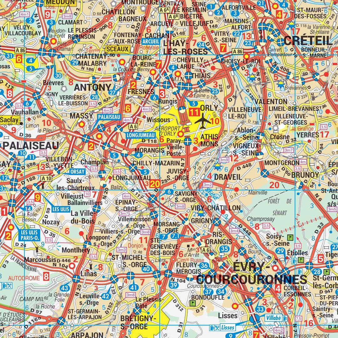 Poster - Paris et sa petite couronne (119 x 85 cm) | Blay Foldex carte murale hors dimensions Blay Foldex 