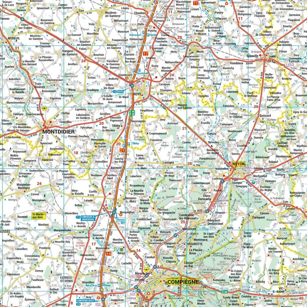 Poster - Picardie (107 × 89 cm) | Blay Foldex carte murale hors dimensions Blay Foldex 