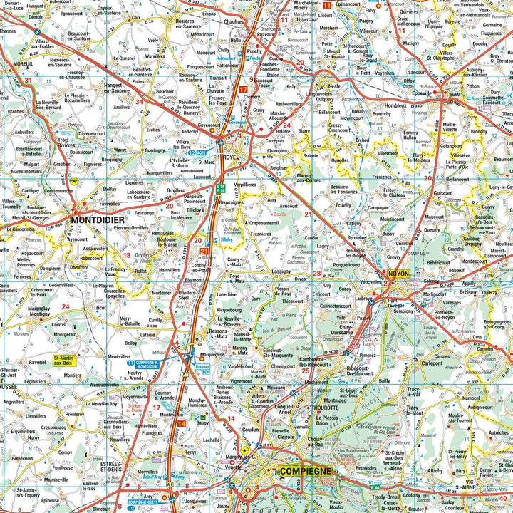 Poster - Picardie (107 × 89 cm) | Blay Foldex carte murale hors dimensions Blay Foldex 