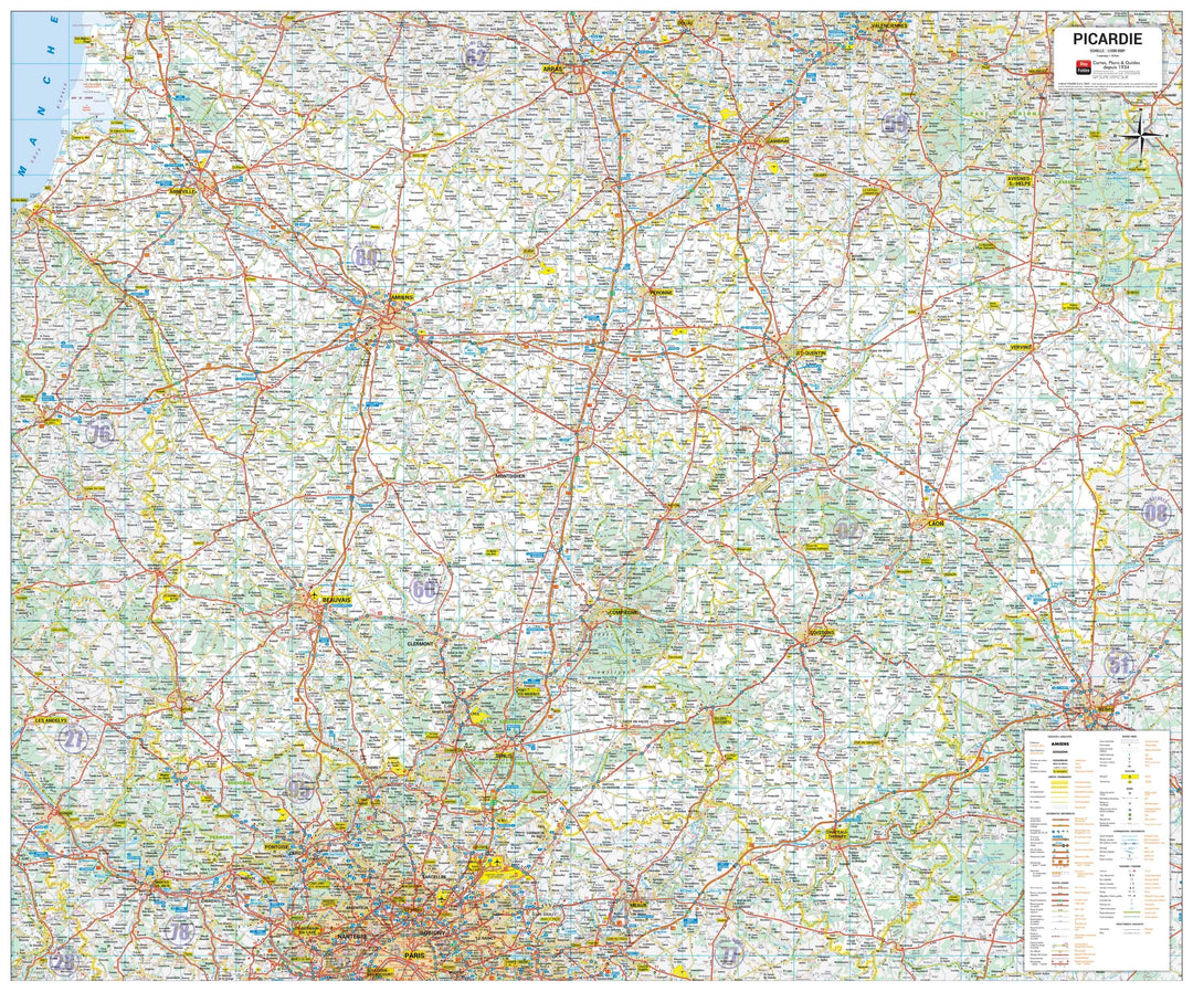 Poster - Picardie (107 × 89 cm) | Blay Foldex carte murale hors dimensions Blay Foldex 