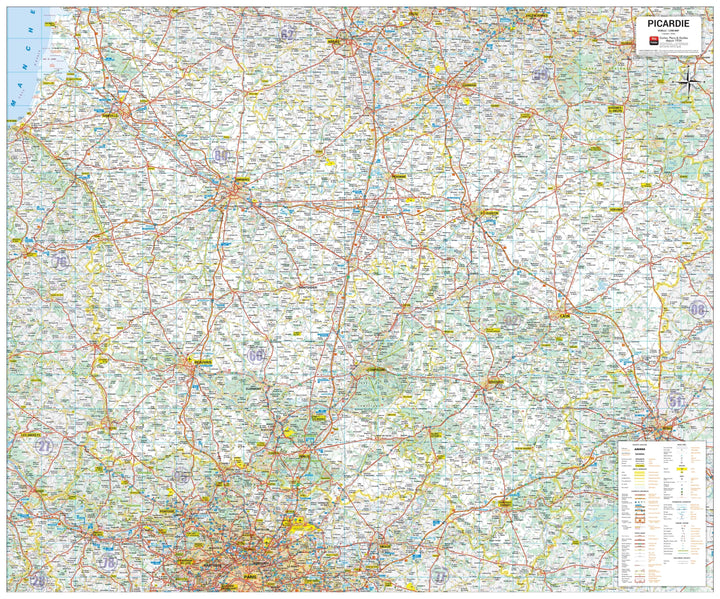 Poster - Picardie (107 × 89 cm) | Blay Foldex carte murale hors dimensions Blay Foldex 