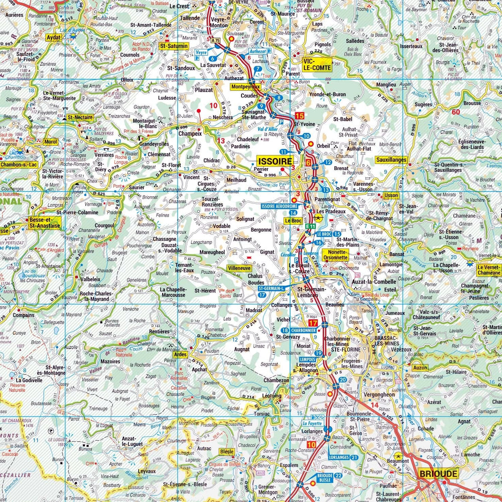 Poster - Puy-de-Dôme (119 x 85 cm) | Blay Foldex carte murale hors dimensions Blay Foldex 